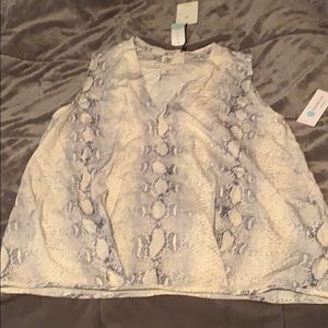 NWT snakeskin sleeveless top